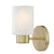 Westinghouse Fixture Wall 60W Sylvestre Champagne Brass CylIndoorical Frosted Glass 6126400 - alternate 5